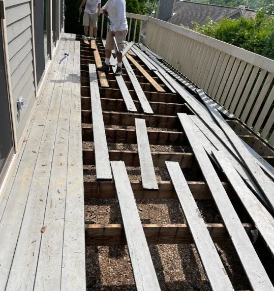 Deck Installation. Friends Home Improvement.